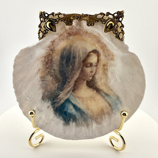 Our Lady of Quiet Grace Scallop Shell Display