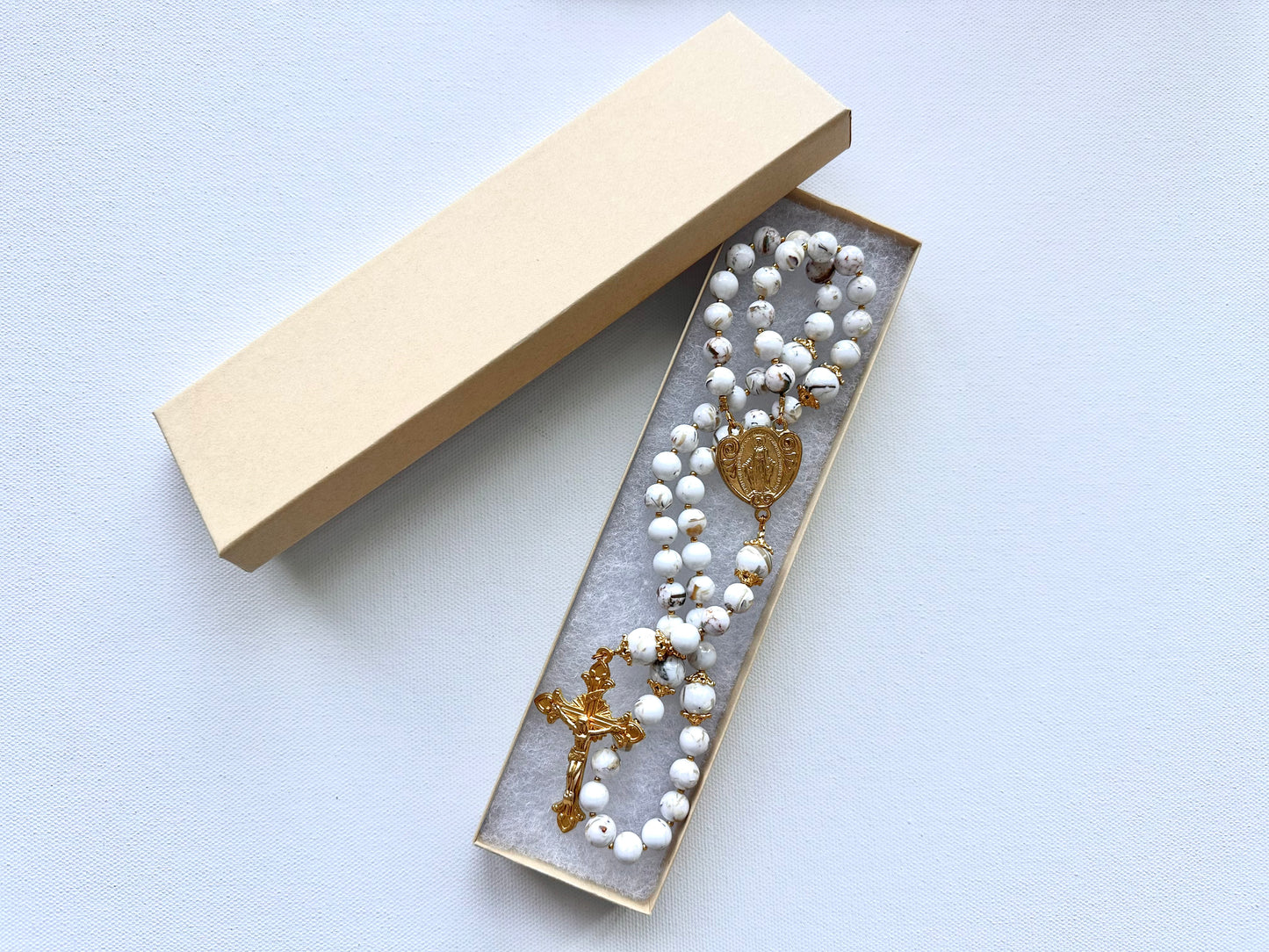 Rosary of Divine Creation — Imperial Turquoise & Antique Gold