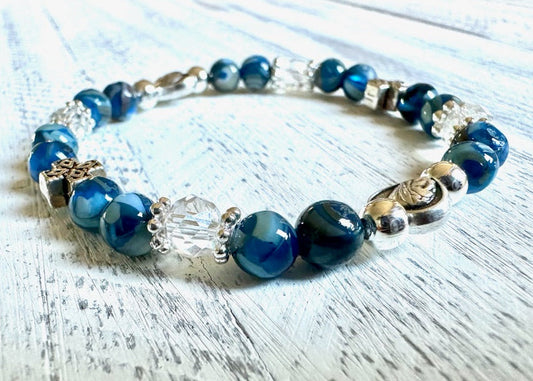 Heavenly Blue Bracelet — Crystal & Silver
